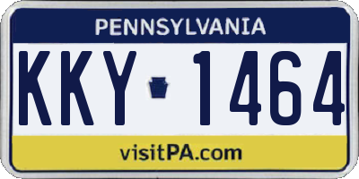 PA license plate KKY1464