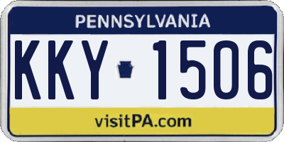 PA license plate KKY1506