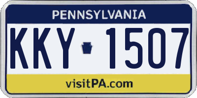 PA license plate KKY1507