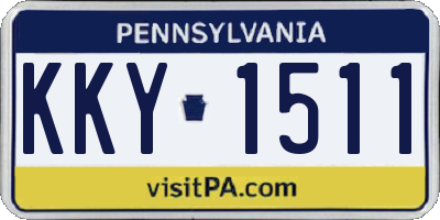 PA license plate KKY1511