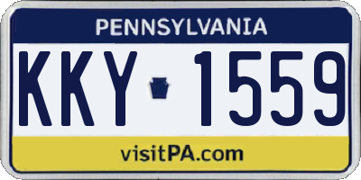 PA license plate KKY1559