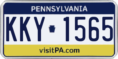PA license plate KKY1565