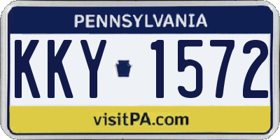 PA license plate KKY1572