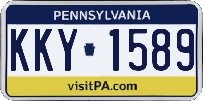 PA license plate KKY1589