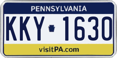PA license plate KKY1630