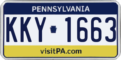 PA license plate KKY1663