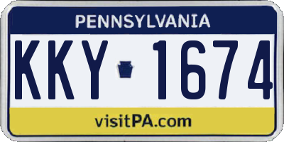 PA license plate KKY1674
