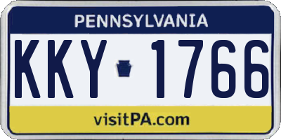 PA license plate KKY1766