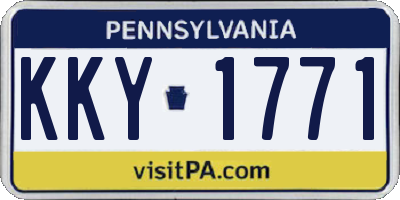 PA license plate KKY1771