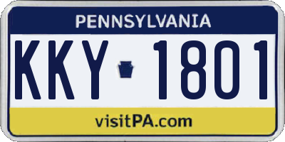 PA license plate KKY1801