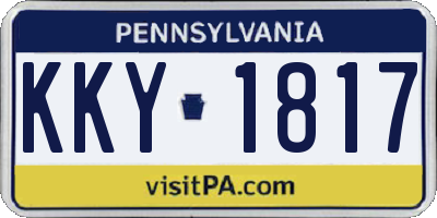 PA license plate KKY1817