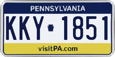 PA license plate KKY1851