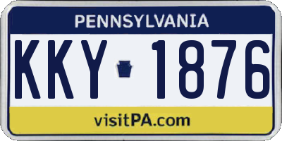 PA license plate KKY1876