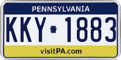 PA license plate KKY1883