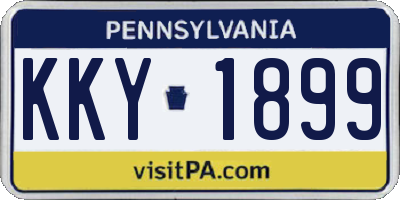 PA license plate KKY1899
