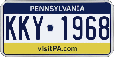 PA license plate KKY1968