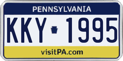 PA license plate KKY1995