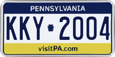 PA license plate KKY2004