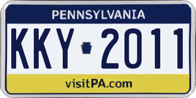 PA license plate KKY2011