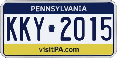PA license plate KKY2015