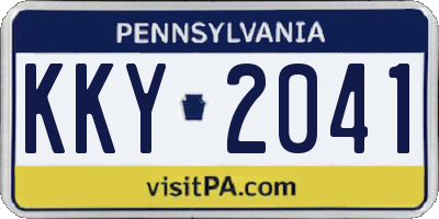 PA license plate KKY2041