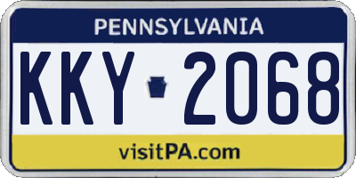 PA license plate KKY2068