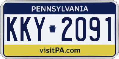PA license plate KKY2091