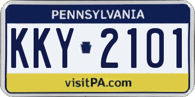 PA license plate KKY2101