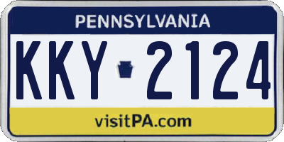 PA license plate KKY2124