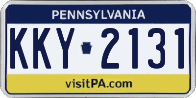 PA license plate KKY2131