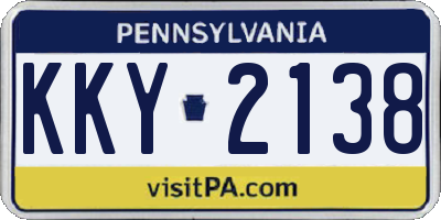 PA license plate KKY2138