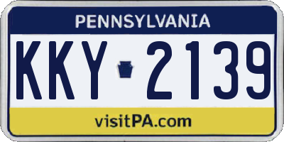 PA license plate KKY2139