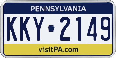 PA license plate KKY2149
