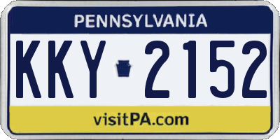 PA license plate KKY2152