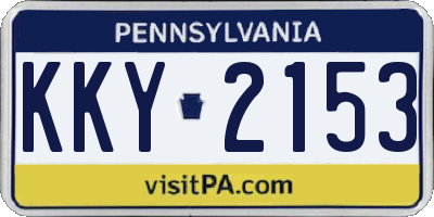 PA license plate KKY2153