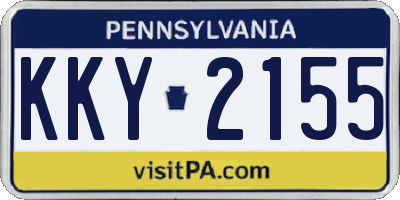 PA license plate KKY2155