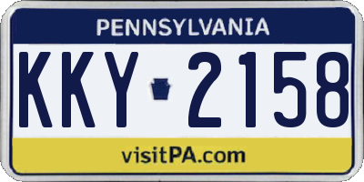 PA license plate KKY2158