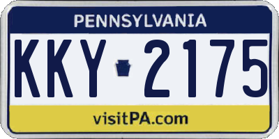PA license plate KKY2175