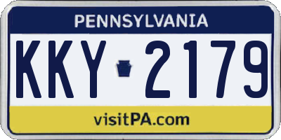 PA license plate KKY2179