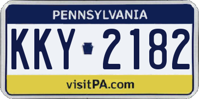 PA license plate KKY2182