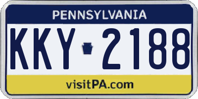 PA license plate KKY2188