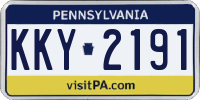PA license plate KKY2191