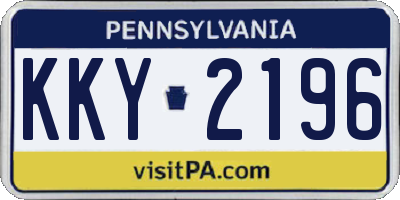 PA license plate KKY2196