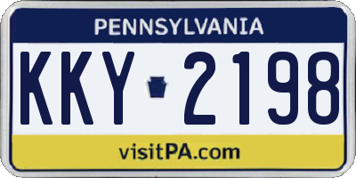 PA license plate KKY2198