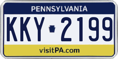 PA license plate KKY2199