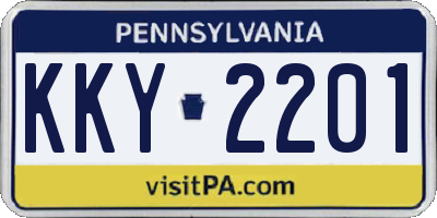 PA license plate KKY2201