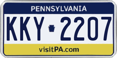 PA license plate KKY2207