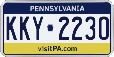 PA license plate KKY2230