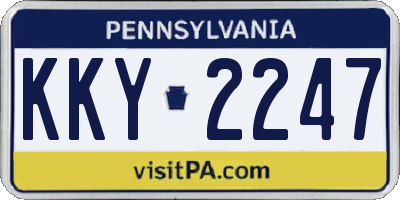 PA license plate KKY2247