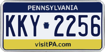 PA license plate KKY2256